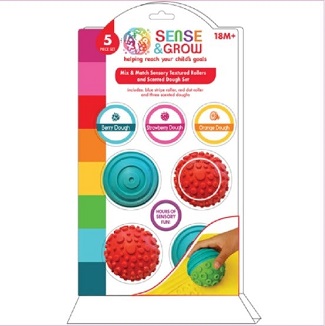 Sense and Grow Textured Rollers and Scented Dough Set