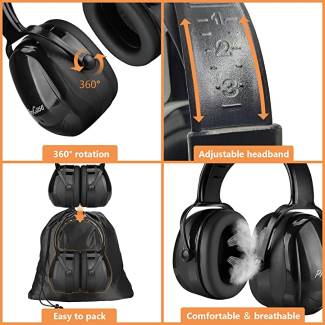 Noise Reduction Safety Ear Muffs SNR 36dB Earmuffs for Hearing Protection