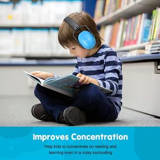 Noise Cancelling Headphones for Kids--Hearing Protection Safety Earmuffs--Aids Concentration