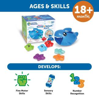 Steve the Scoop & Splash Shark-Fine Motor Skills, Colour and Number Identification
