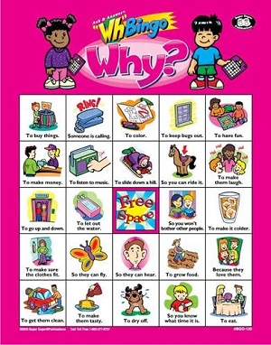 Ask & Answer 'WH" Bingo Game