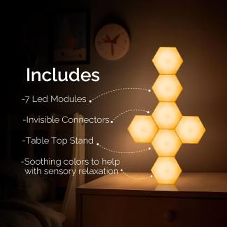HEXlights Kids 7-Pack Hexagon Lights for a Sensory Room