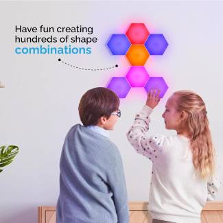 HEXlights Kids 7-Pack Hexagon Lights for a Sensory Room