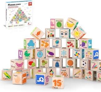 Magnetic Alphabet and Number Building Blocks