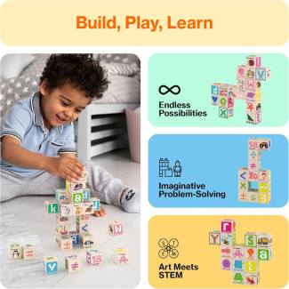 Magnetic Alphabet and Number Building Blocks