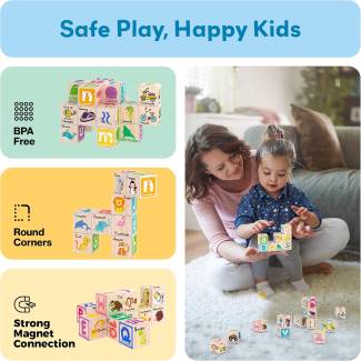 Magnetic Alphabet and Number Building Blocks