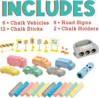 Cars and Trucks Chalk Set